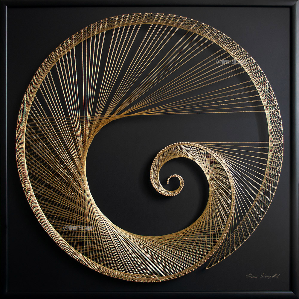 Fibonacci Spiral GOLD